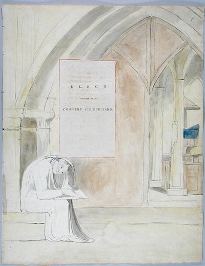 Elegy written in a Country Church-Yard, design 105 from The Poems of Thomas Gray by William Blake